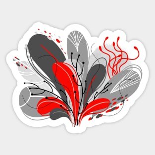 Crazy leaves Sticker